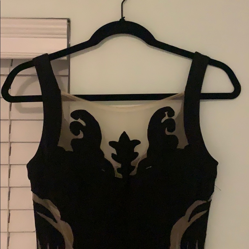 Jovani black and mesh cocktail dress
